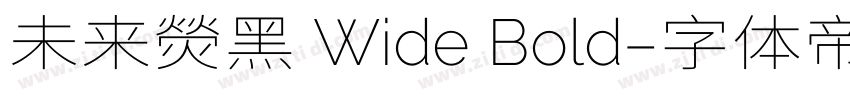 未来熒黑 Wide Bold字体转换